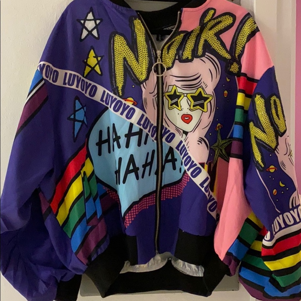NWOT POP ART BOMBER JACKET